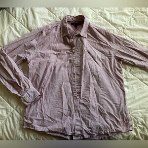 Classic Red Stripe Men’s Button Up